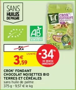 Fondant Chocolat Noisettes Bio - Terres Et Céréales : Délicieux et Bio