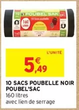 Poubel'Sac - 10 Sacs Poubelle Noir