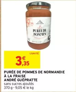 André Guépratte - Purée de Pommes de Normandie à la Fraise : Délicieuse et Fruité, Promo Spéciale!