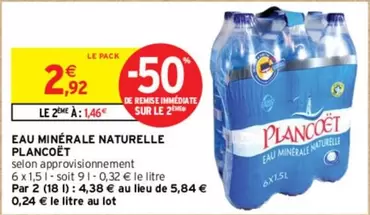 Plancoet - Eau Minérale Naturelle