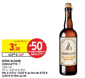 Bière Blonde Choulette