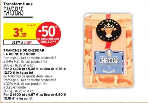 Cheddar - Tranches De  La Reine Du Nord