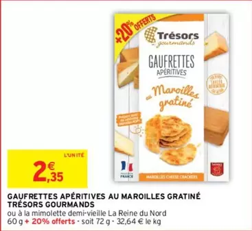 Trésors Gourmands - Gaufrettes Apéritives au Maroilles Gratiné