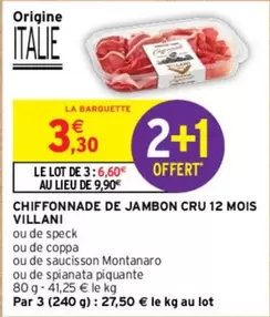 Villani - Chiffonnade De Jambon Cru 12 Mois