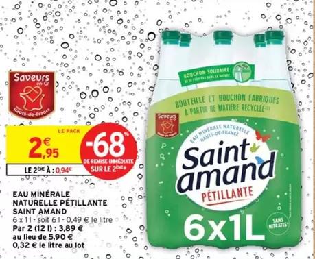 Saint Amand - Eau Minerale Naturelle Pétillante