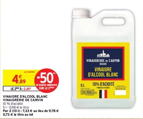 Vinaigerie De Carvin - Vinaigre D'alcool Blanc