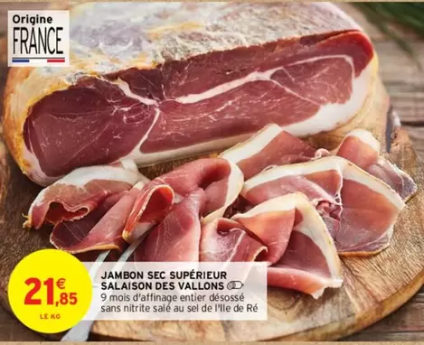 Salaison Des Vallons - Jambon Sec Supérieur