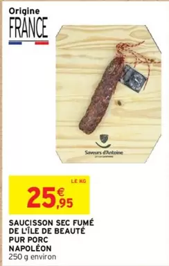 Saucisson Sec Fumé De L'île De Beauté - Napoléon : Pur Porc, Saveur Authentique