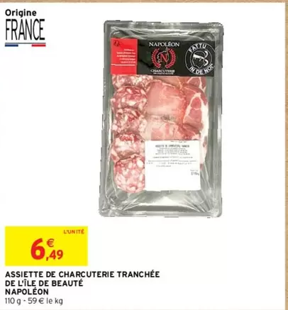 Assiette de Charcuterie Tranchée de L'île de Beauté Napoleon - Produit authentique et savoureux