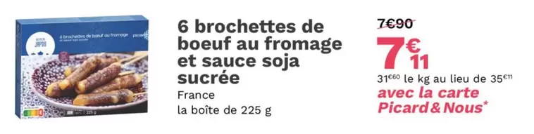 Savourez nos 6 Brochettes de Boeuf au Fromage avec Sauce Soja Sucrée - Une délicieuse offre à ne pas manquer!