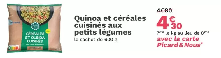 Picard - Quinoa et Céréales Cuisinés aux Petits Légumes