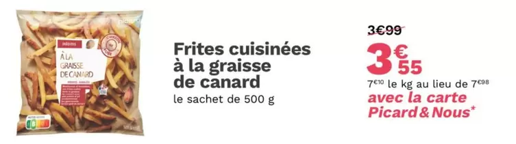 Frites Cuisinées À La Graisse De Canard