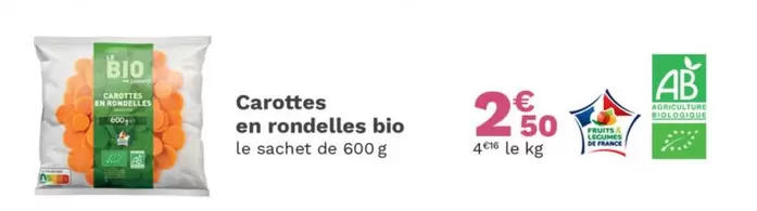 Carottes En Rondelles Bio