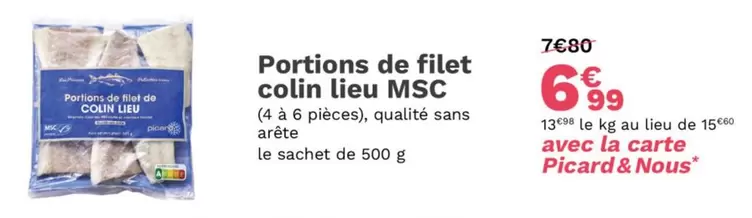 Picard - Portions De Filet Colin Lieu Msc