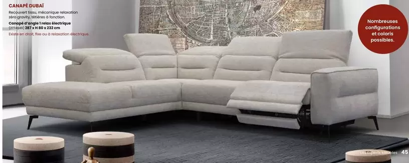 Canape Dubai offre sur Les Experts Meubles
