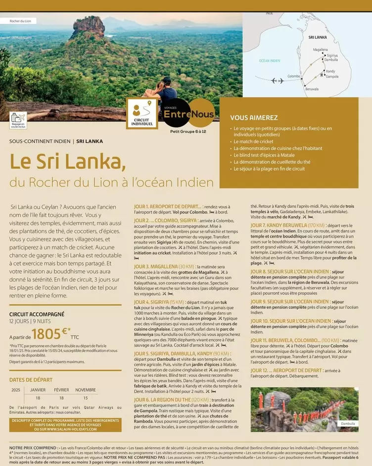 Le Sri Lanka offre à 1805€ sur Salaün Holidays