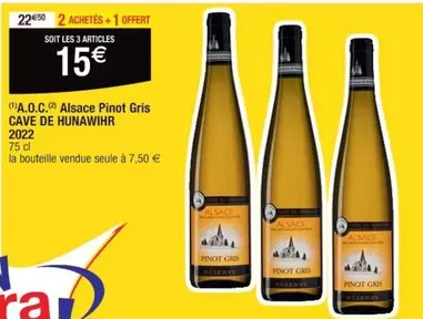 Cave De Hunawihr - A.o.c. Alsace Pinot Gris