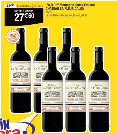 Château La Fleur Calon - A.O.C. Montagne-Saint-Émilion : Vin de caractère en promotion