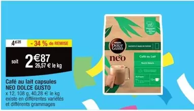 Neo Dolce Gusto - Café Au Lait Capsules