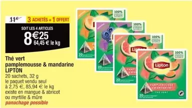 Lipton - Thé Vert Pamplemousse & Mandarine