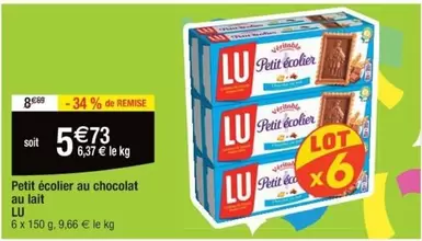 Petit Écolier Au Chocolat Au Lait - Délicieuses biscuits au chocolat, promo spéciale pour les petits gourmands