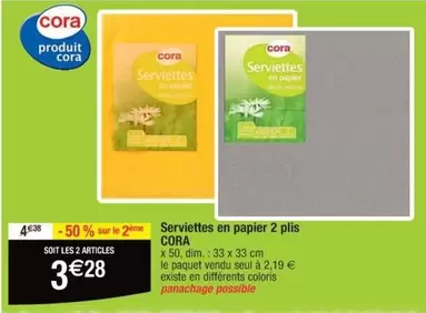 Cora - Serviettes En Papier 2 Plis