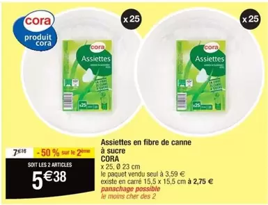 Cora - Assiettes En Fibre De Canne À Sucre