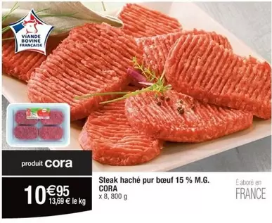 Cora - Steak Haché Pur Bœuf 15% M.g.