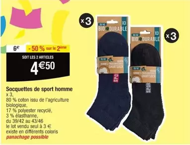 Socquettes De Sport Homme