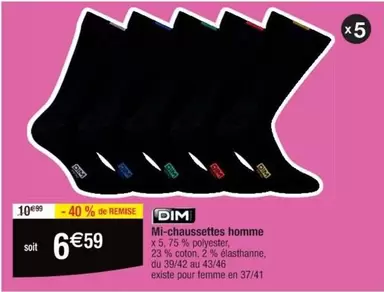 Dim - Mi-chaussettes Homme