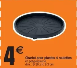 Dim - Chariot Pour Plantes 4 Roulettes