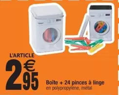 Boîte + 24 Pinces À Linge