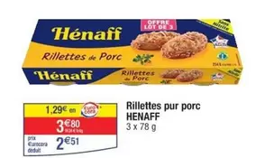 Cora - Henaff - Rillettes Pur Porc