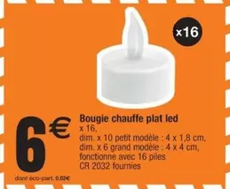 Dim - Bougie Chauffe Plat Led