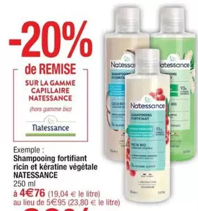 Natessance - Shampooing Fortifiant au Ricin et Kératine Végétale : Force et Douceur pour vos Cheveux