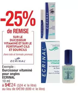 Ecrinal : Ducisseur Vitaminé et Fort Giant pour Cils et Sourcils - Vitalité et Force en Promotion