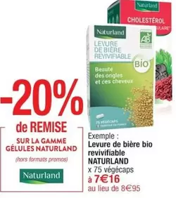 Naturland - Levure De Bière Bio Revivitiable