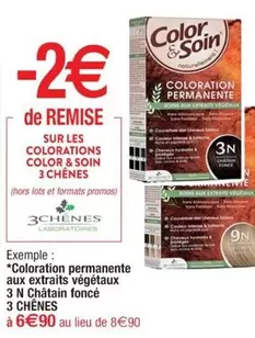 Sur Les Colorations Color & Soin 3 Chênes