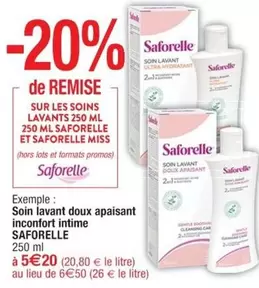 Saforelle - Soin Lavant Doux Apaisant pour Inconfort Intime - Douceur et Apaisement au Quotidien