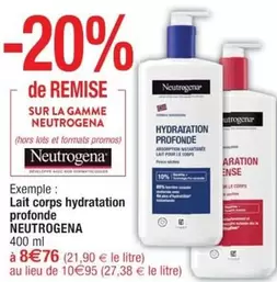 Neutrogena - Lait Corps Hydration Profonde offre sur Cora