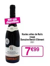 Clément - Hautes Côtes De Nuits Rouge Domaine Bonoit : Vin Rouge d'exception, idéal pour vos repas.