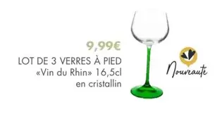 Lot De 3 Verres À Pied offre à 9,99€ sur E.Leclerc