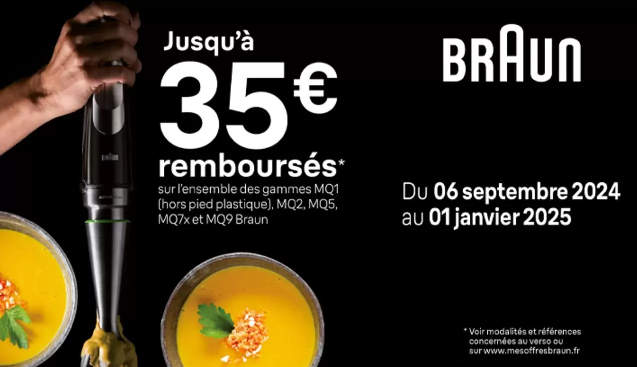 Braun - Sur L'ensemble Des Gammes MQ1 offre à 35€ sur Cuisine Plaisir