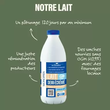 Monoprix - Lait Demi Écréme