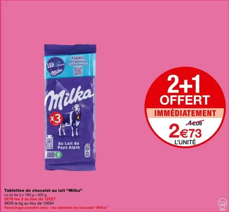 Milka - Tablettes De Chocolat Au Lait