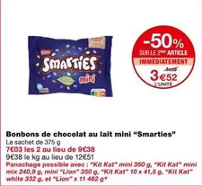 smarties - bonbons de chocolat au lait mini