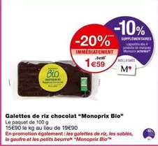 Monoprix - Galettes De Riz Chocolat