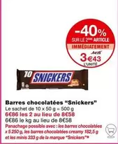 Snickers - Barres Chocolatées