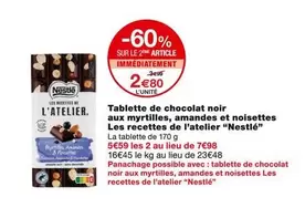 Chocolat Noir aux Myrtilles, Amandes et Noisettes - Nestlé Les Recettes De L'atelier