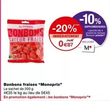 Monoprix - Bonbons Fraises